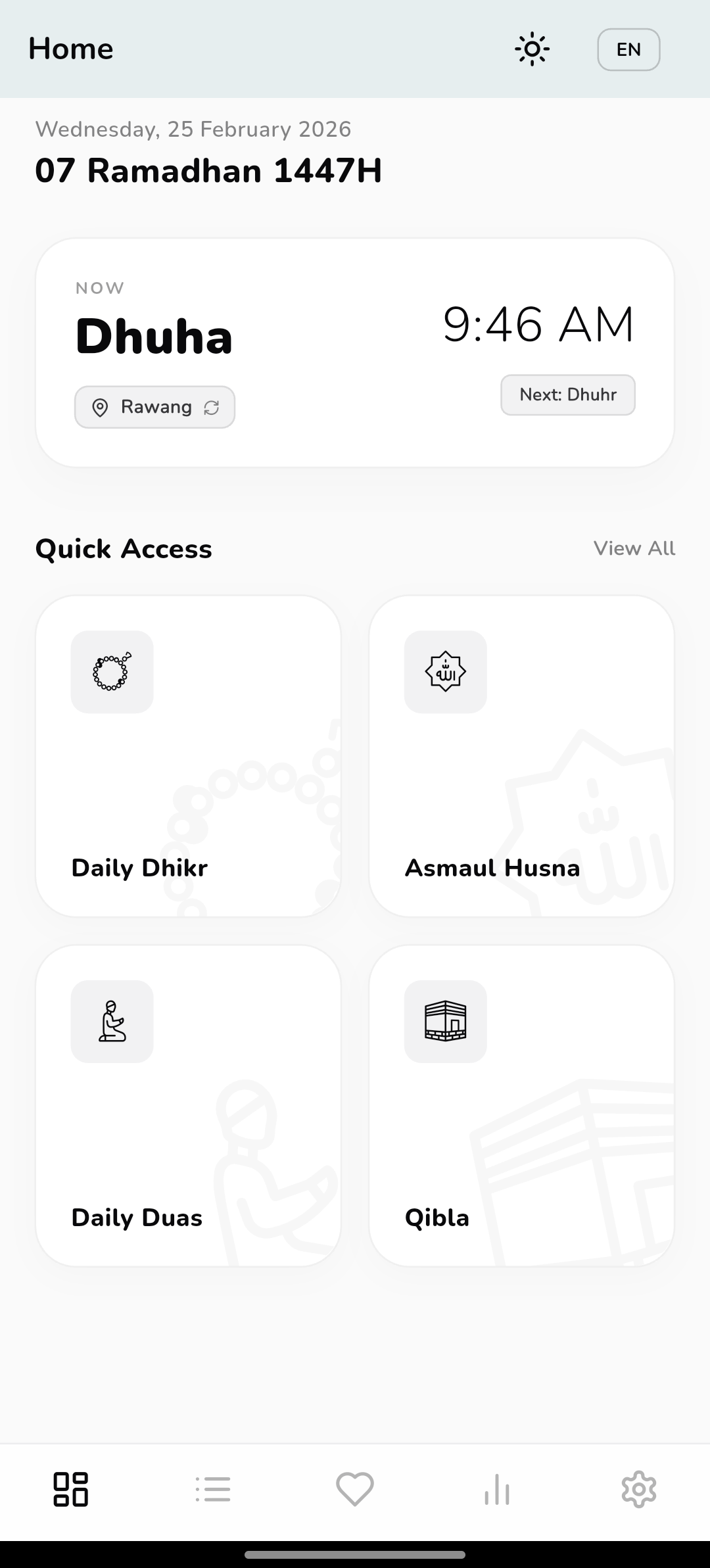 Zikra App Light Mode